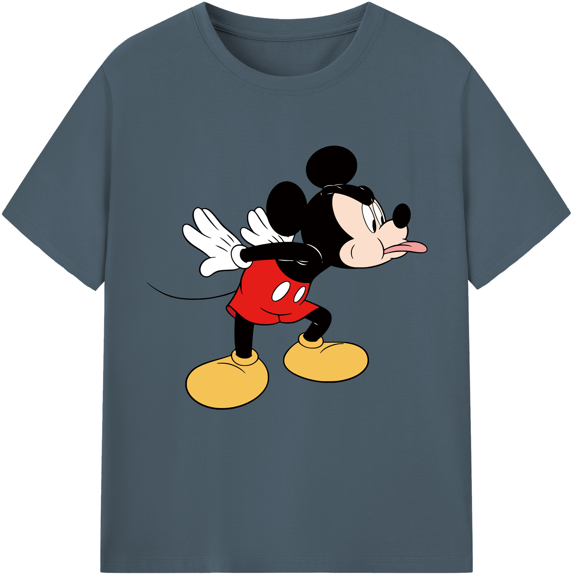 （画像用） ミッキーマウス Mickey Mouse 綿100％半袖Tシャツ（フロントプリント）